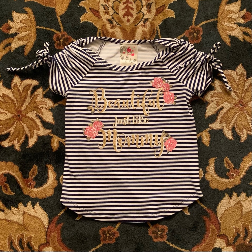 ✨[2/$25] JENNA & JESSIE "BEAUTIFUL JUST LIKE MOMMY" YOUTH GIRLS SPARKLE SHIRT✨